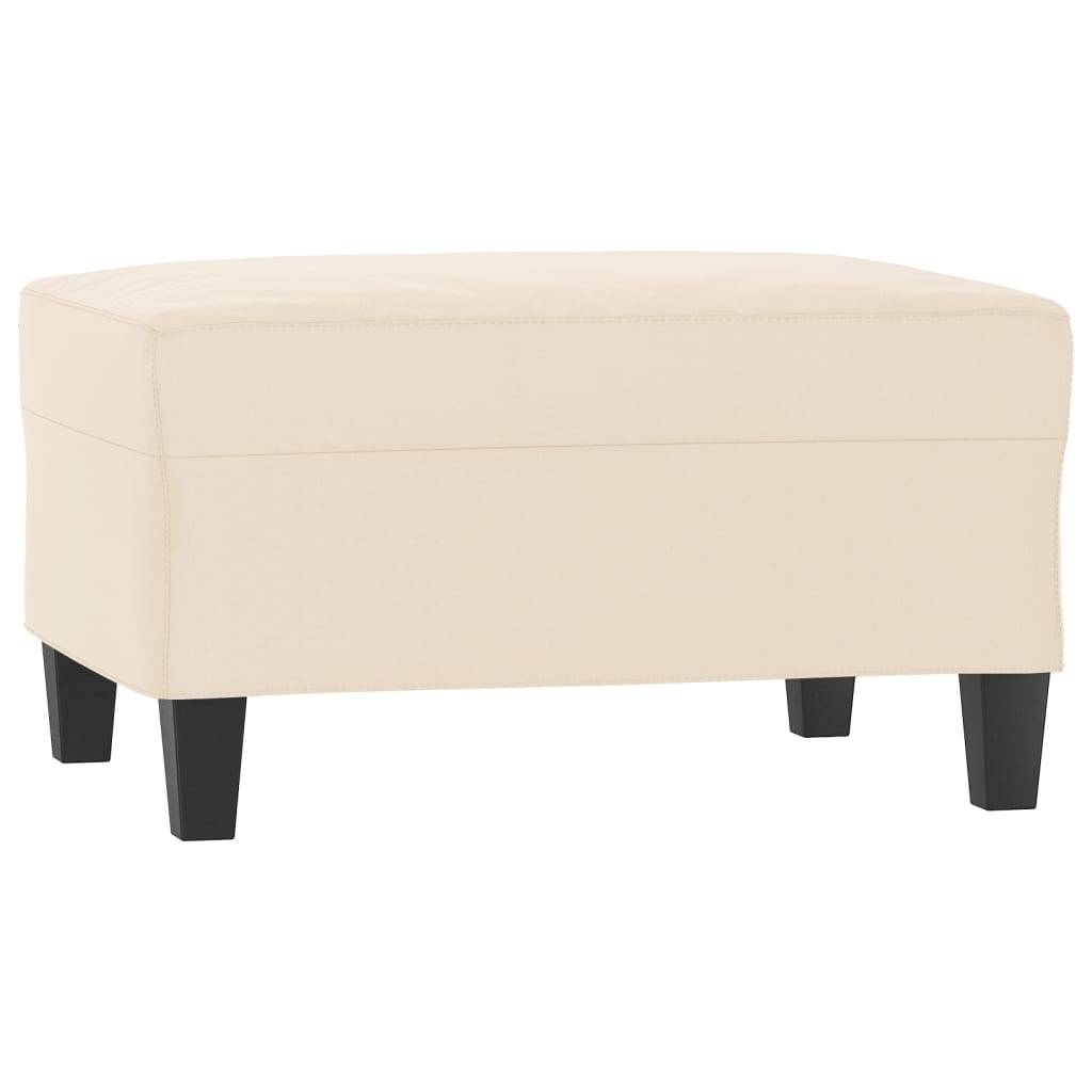 vidaXL Fußhocker Beige 70x55x41 cm Mikrofasergewebe