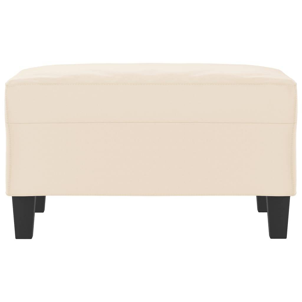 vidaXL Fußhocker Beige 70x55x41 cm Mikrofasergewebe