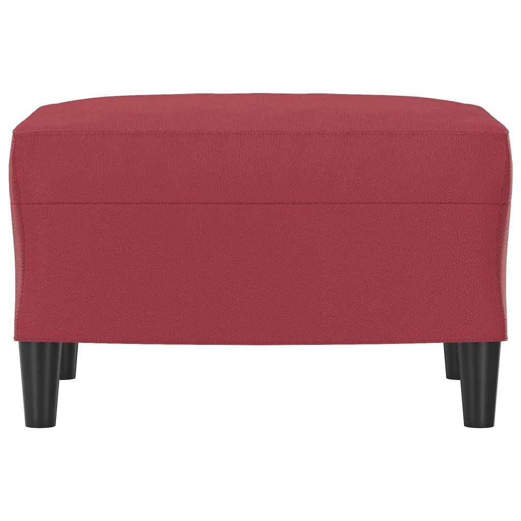 vidaXL Fußhocker Weinrot 60x50x41 cm Kunstleder