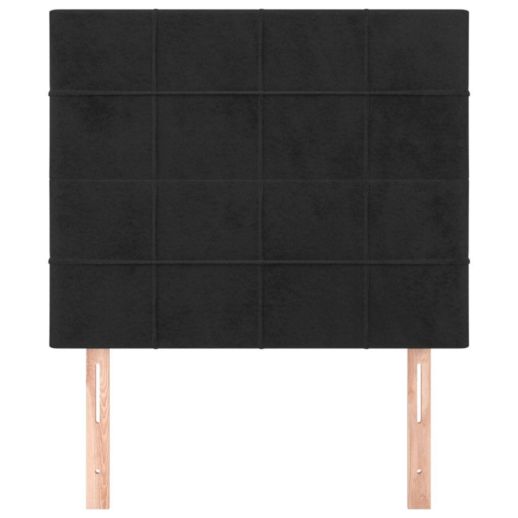 vidaXL Kopfteile 2 Stk. Schwarz 90x5x78/88 cm Samt