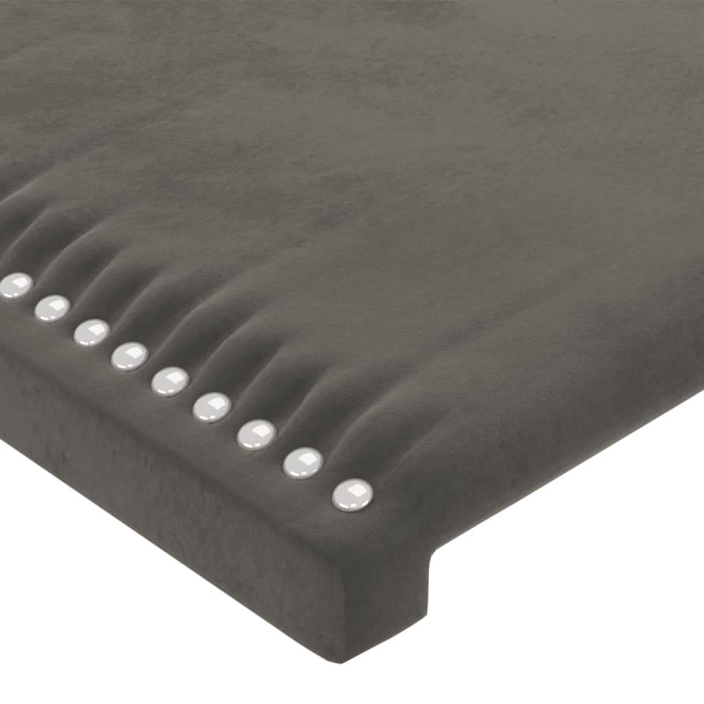 vidaXL Kopfteile 4 Stk. Dunkelgrau 90x5x78/88 cm Samt