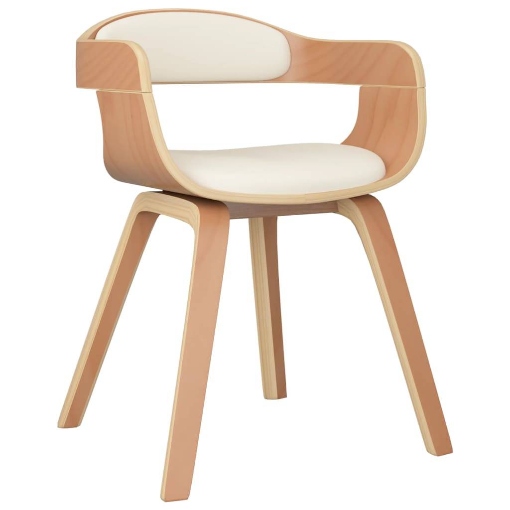 vidaXL Esszimmerstühle 4 Stk. Creme Bugholz und Kunstleder