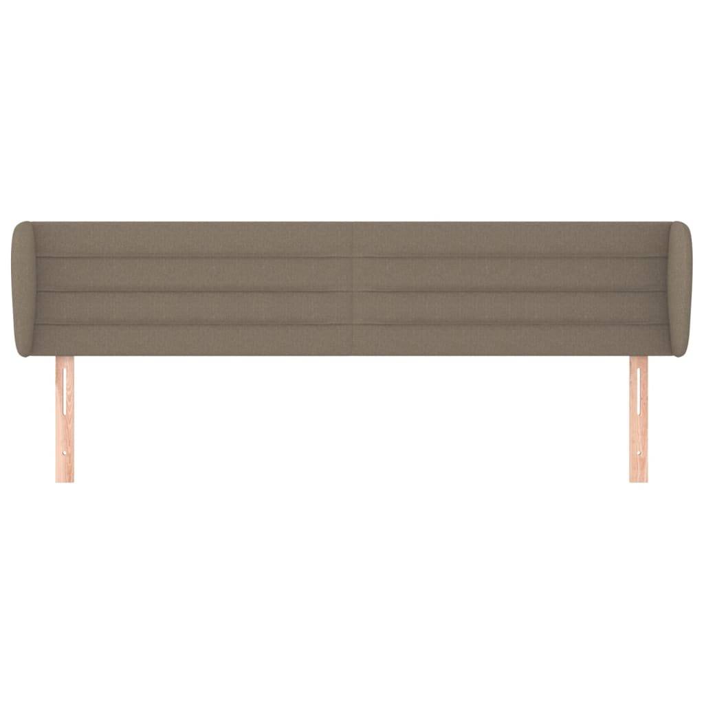 vidaXL Kopfteil mit Ohren Taupe 163x23x78/88 cm Stoff
