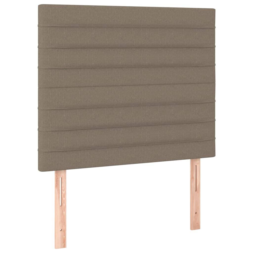vidaXL LED Kopfteil Taupe 80x5x118/128 cm Stoff
