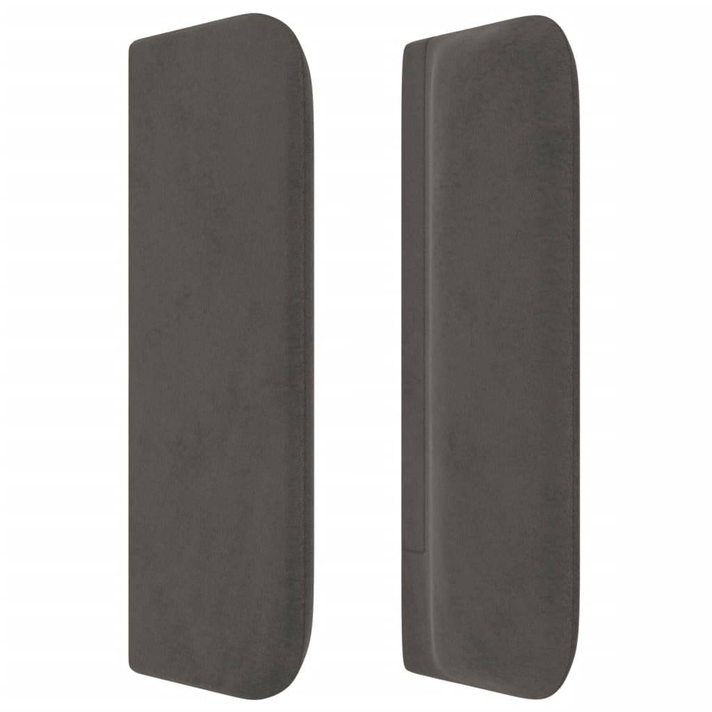vidaXL Kopfteil mit Ohren Dunkelgrau 103x16x78/88 cm Samt