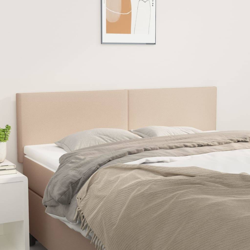 vidaXL Kopfteile 2 Stk. Cappuccino-Braun 72x5x78/88 cm Kunstleder