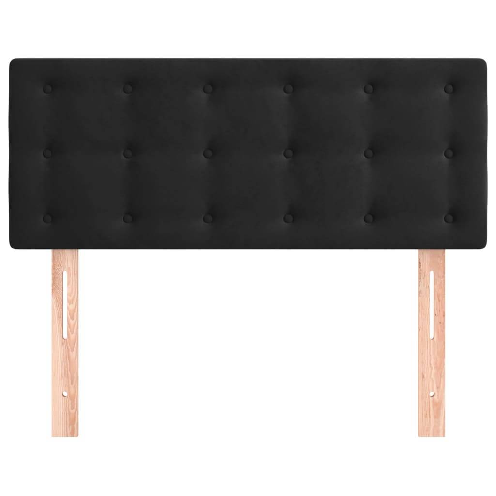 vidaXL Kopfteil Schwarz 100x5x78/88 cm Samt
