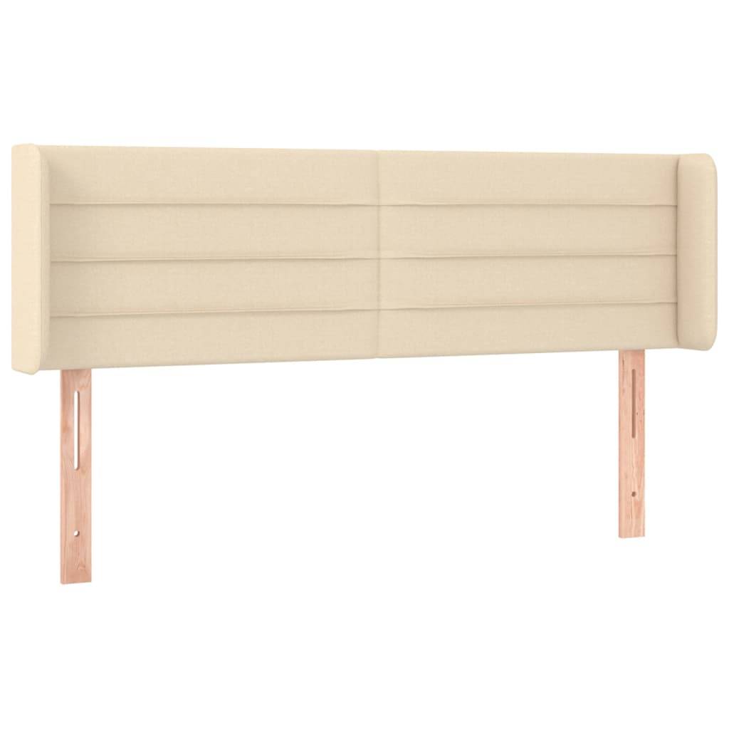 vidaXL LED Kopfteil Creme 147x16x78/88 cm Stoff
