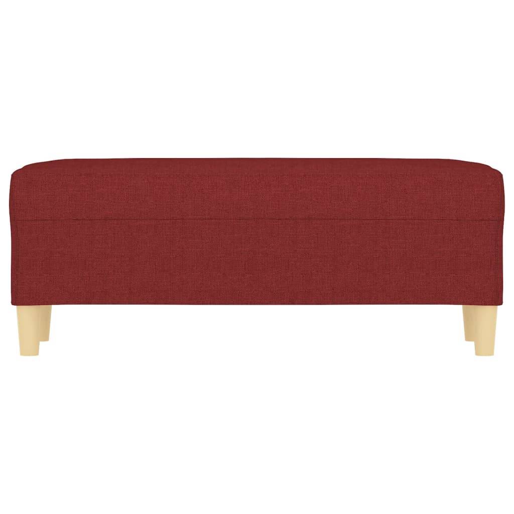 vidaXL Sitzbank Weinrot 100x35x41 cm Stoff