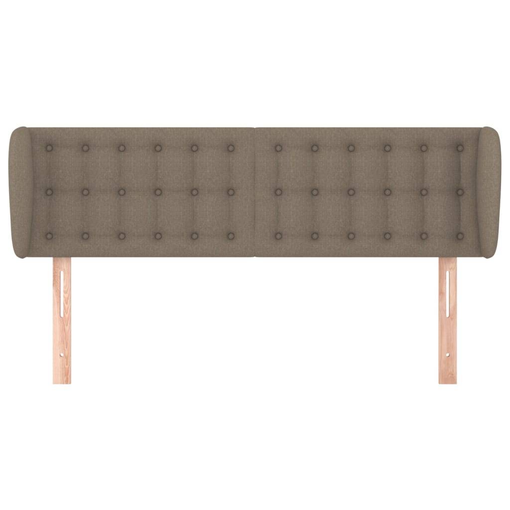 vidaXL Kopfteil mit Ohren Taupe 147x23x78/88 cm Stoff