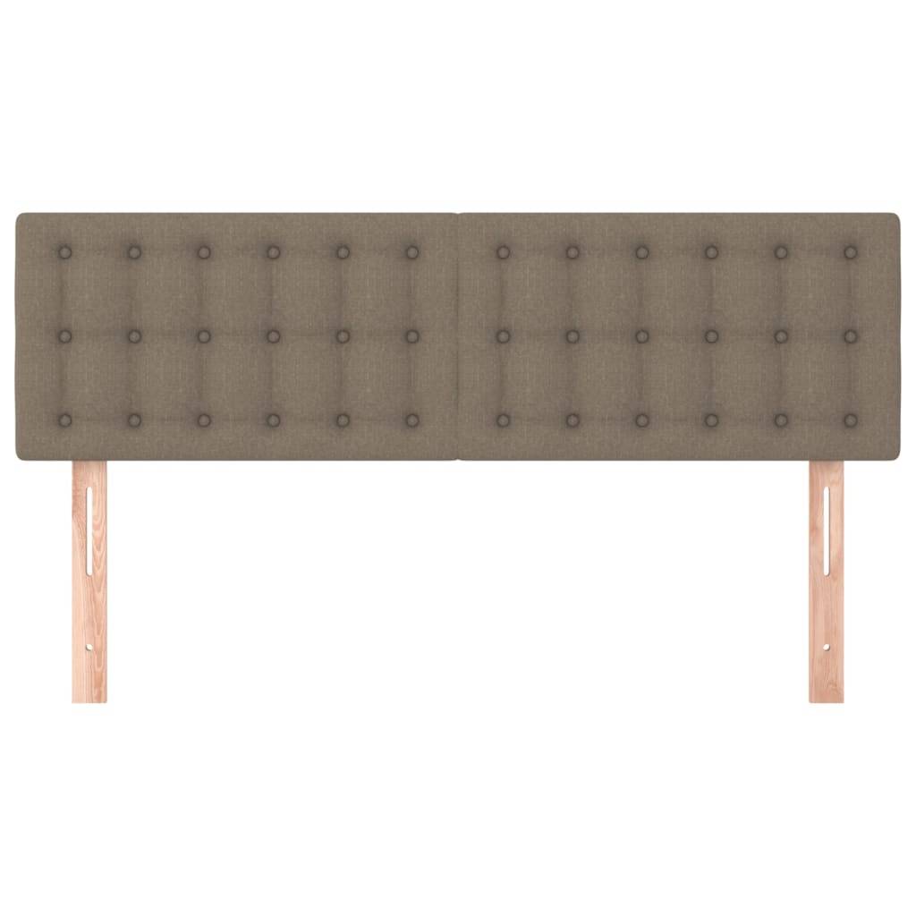 vidaXL Kopfteile 2 Stk. Taupe 72x5x78/88 cm Stoff