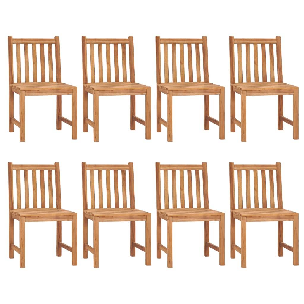 vidaXL 9-tlg. Garten-Essgruppe Massivholz Teak