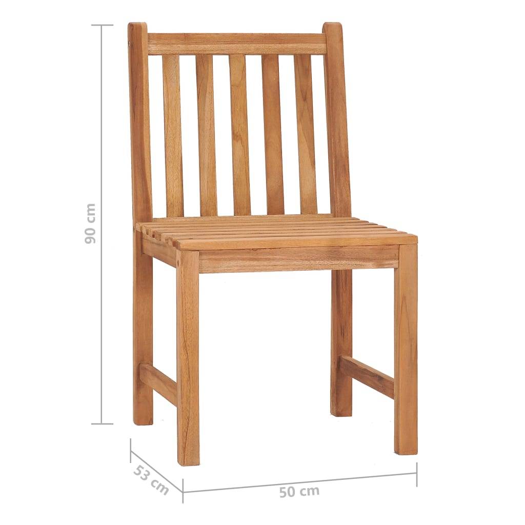 vidaXL 7-tlg. Garten-Essgruppe Massivholz Teak
