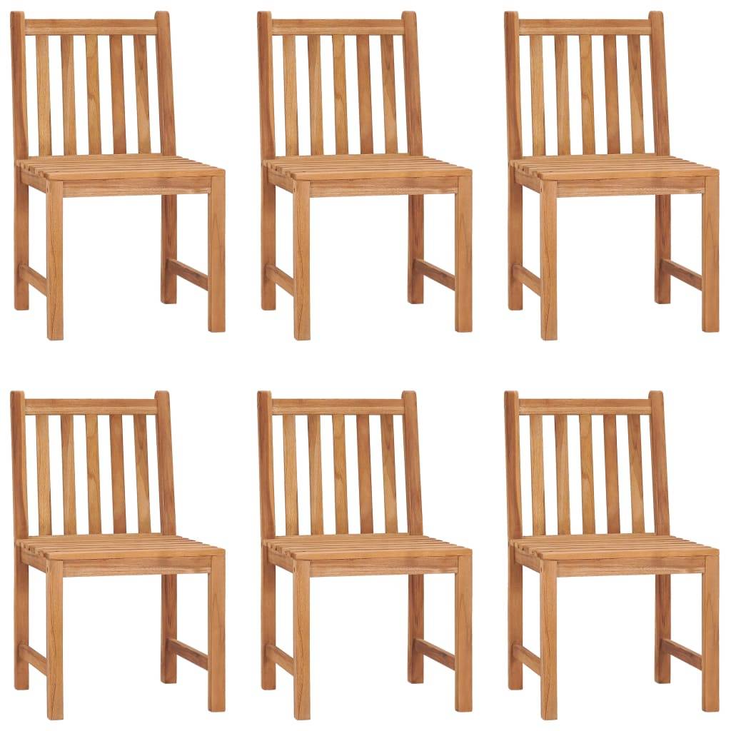 vidaXL 7-tlg. Garten-Essgruppe Teak Massivholz