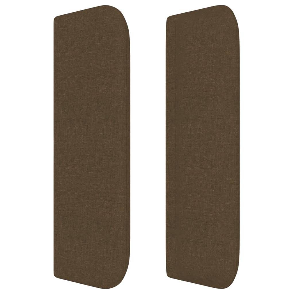 vidaXL Kopfteil mit Ohren Dunkelbraun 93x16x78/88 cm Stoff