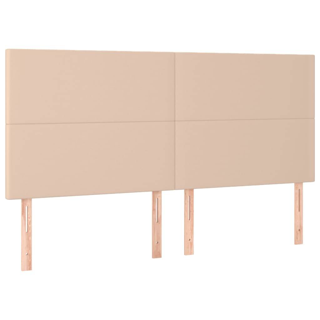 vidaXL Kopfteile 4 Stk. Cappuccino-Braun 90x5x78/88 cm Kunstleder