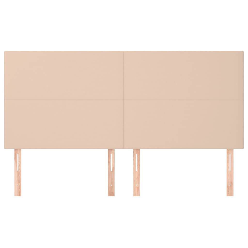 vidaXL Kopfteile 4 Stk. Cappuccino-Braun 90x5x78/88 cm Kunstleder