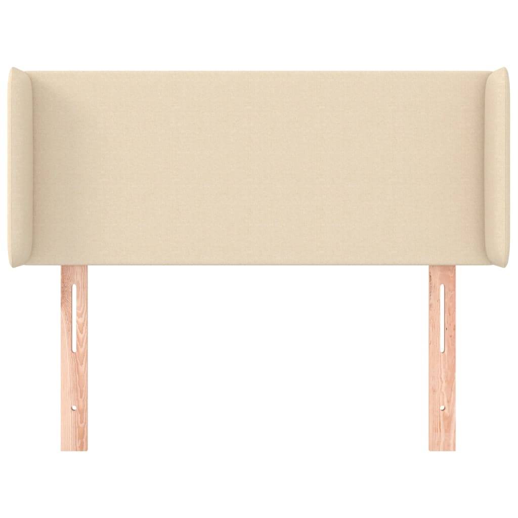 vidaXL Kopfteil mit Ohren Creme 93x16x78/88 cm Stoff