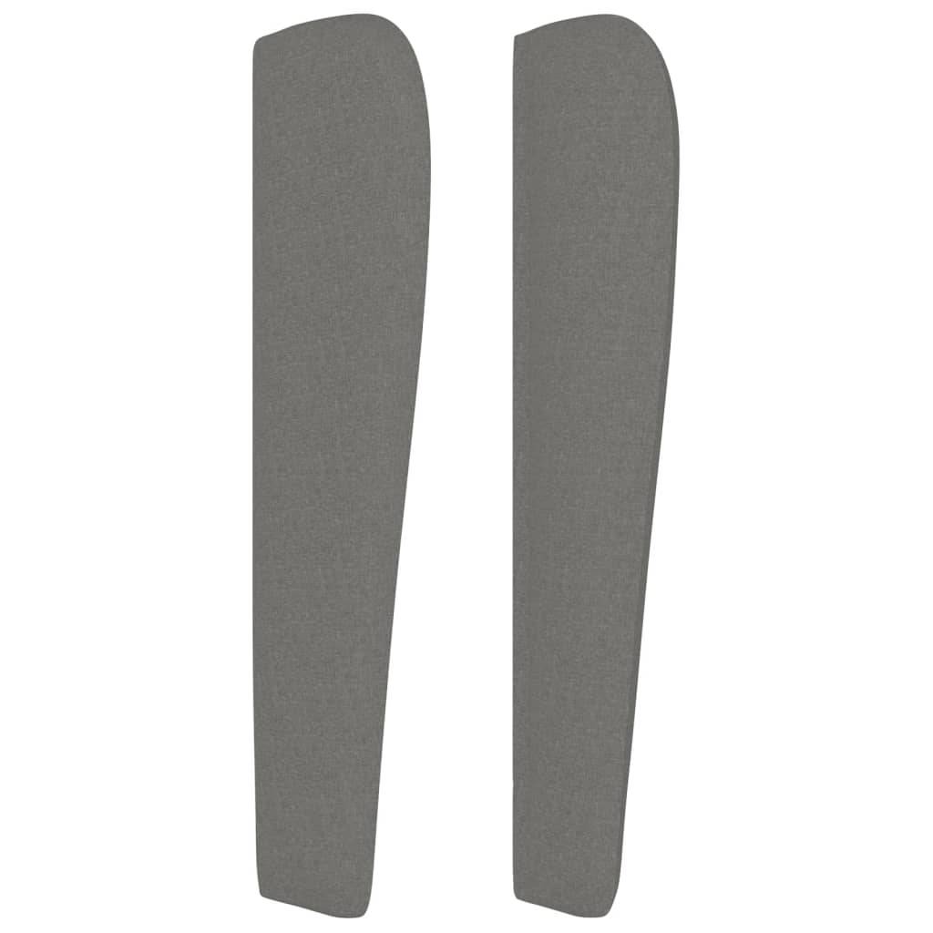 vidaXL Kopfteil mit Ohren Dunkelgrau 183x23x118/128 cm Stoff