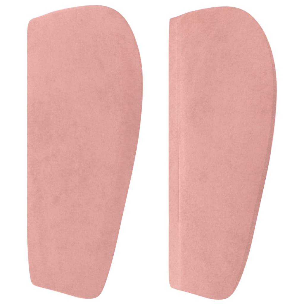 vidaXL Kopfteil mit Ohren Rosa 183x23x78/88 cm Samt