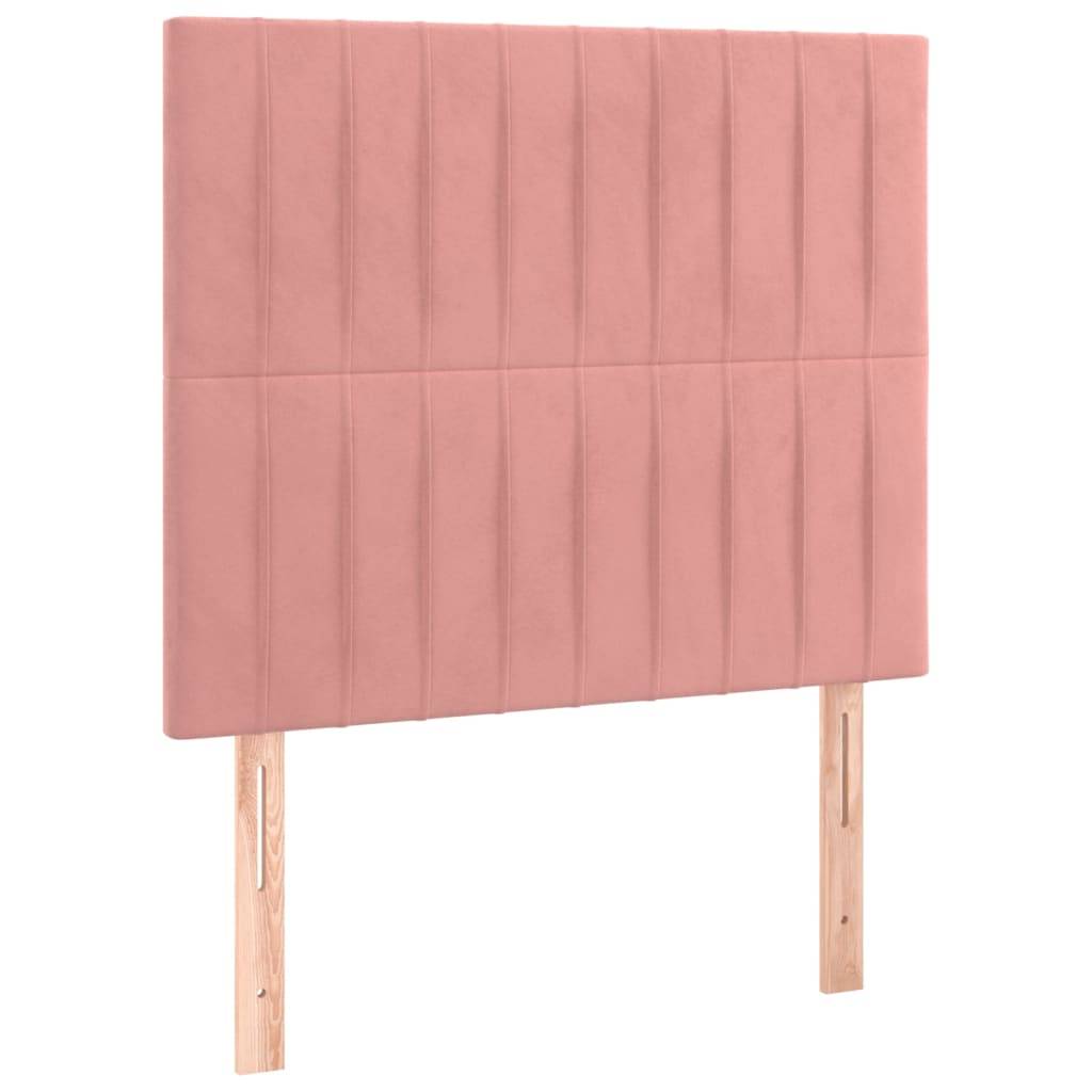 vidaXL Kopfteile 2 Stk. Rosa 100x5x78/88 cm Samt