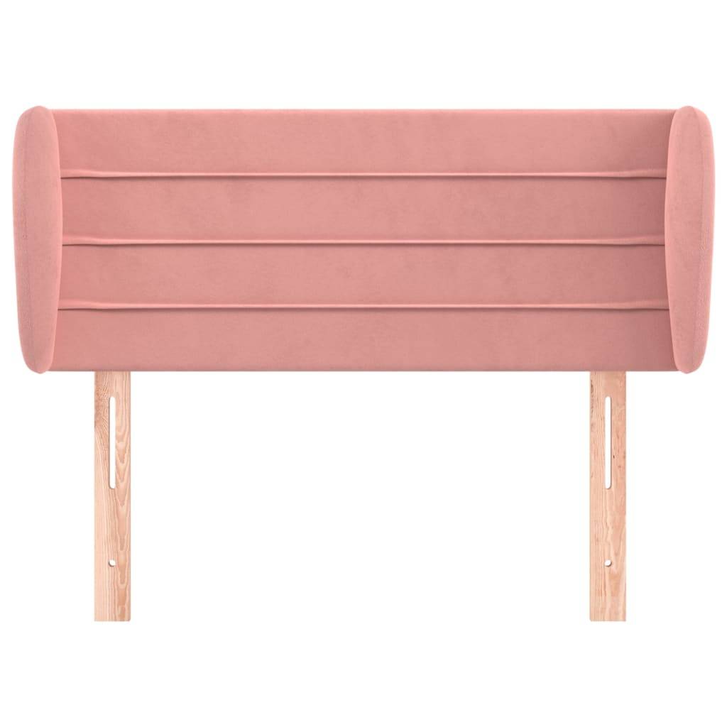 vidaXL Kopfteil mit Ohren Rosa 93x23x78/88 cm Samt
