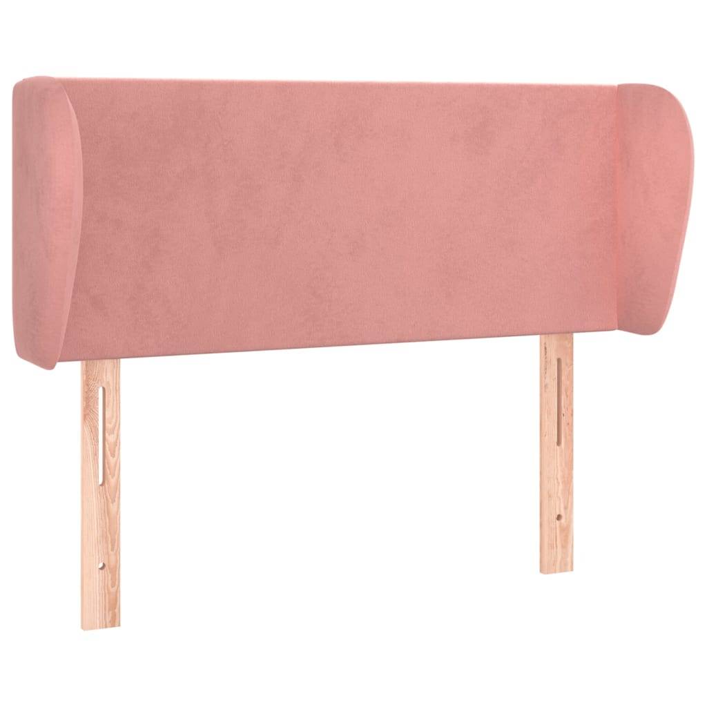 vidaXL Kopfteil mit Ohren Rosa 93x23x78/88 cm Samt