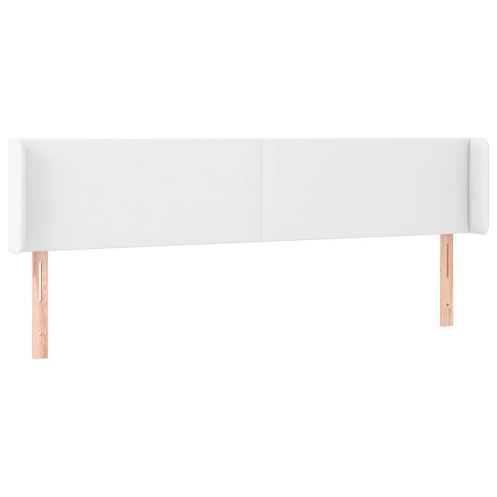 vidaXL Kopfteil mit Ohren Weiß 163x16x78/88 cm Kunstleder