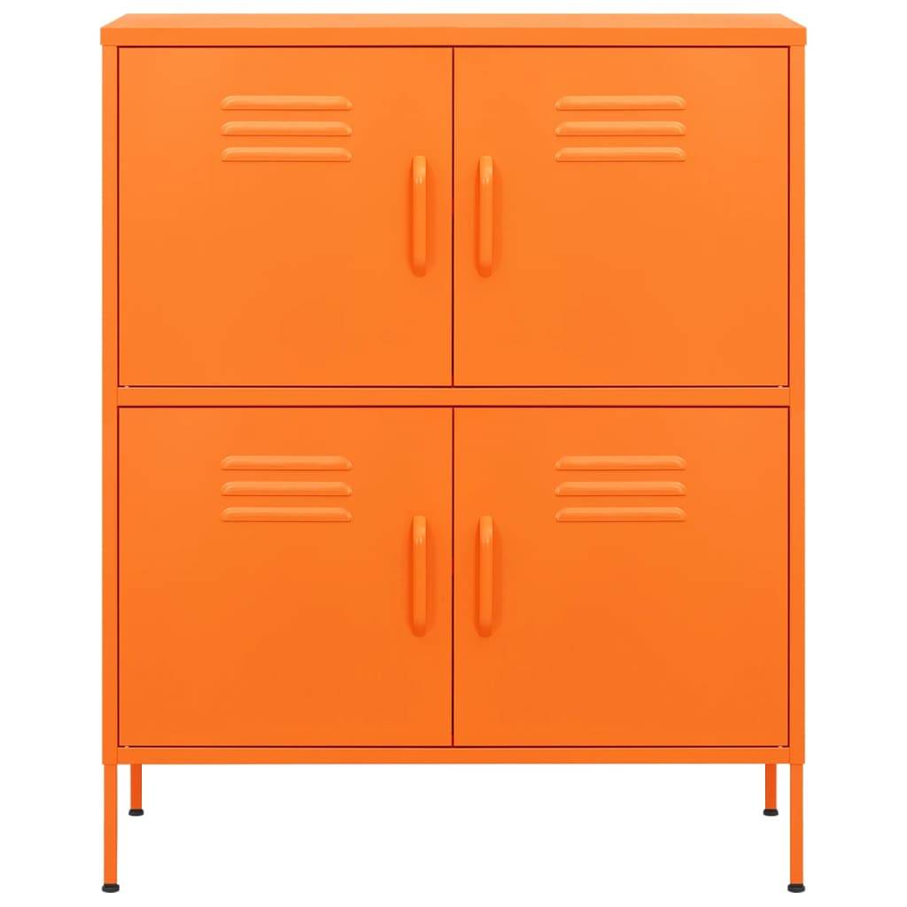 vidaXL Lagerschrank Orange 80x35x101,5 cm Stahl