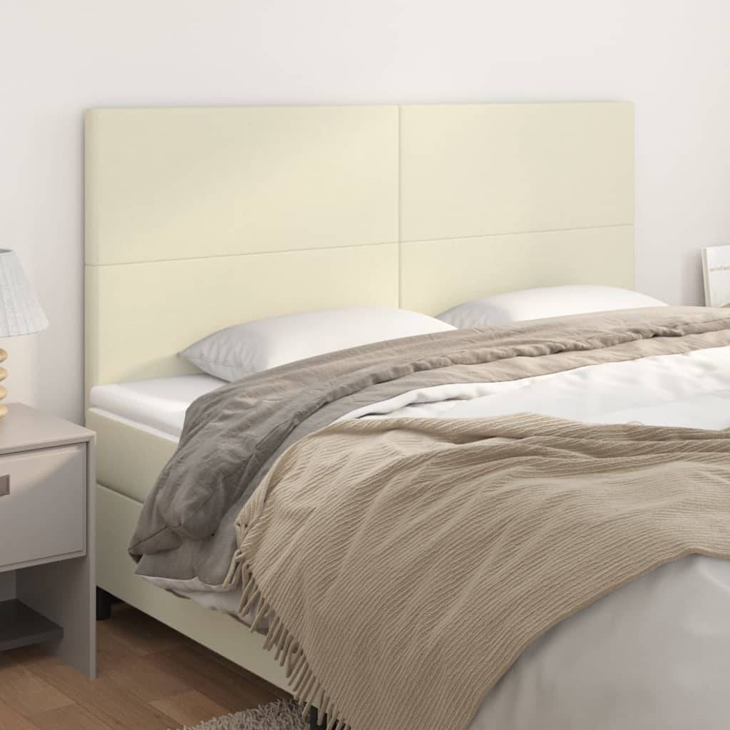 vidaXL Kopfteile 4 Stk. Creme 100x5x78/88 cm Kunstleder