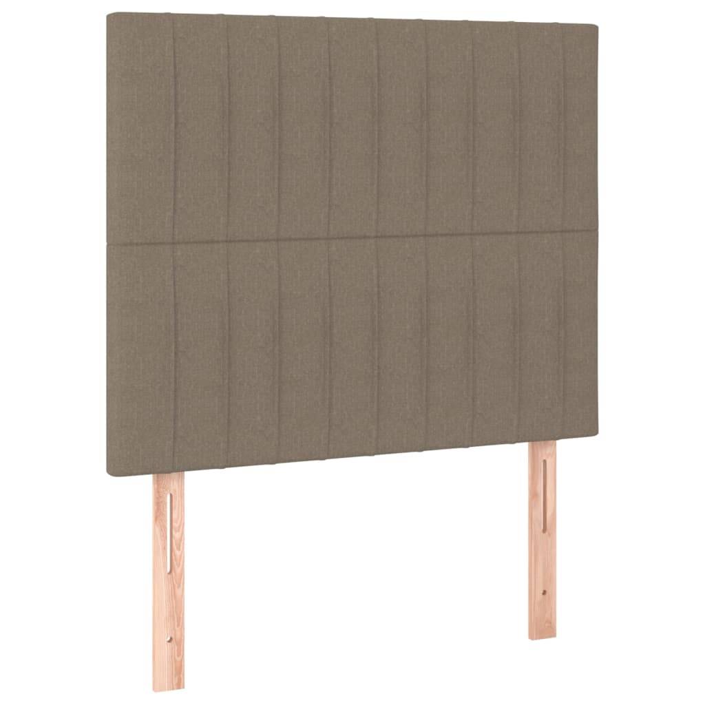 vidaXL Kopfteile 2 Stk. Taupe 90x5x78/88 cm Stoff