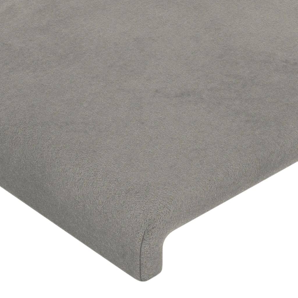 vidaXL Kopfteile 4 Stk. Hellgrau 90x5x78/88 cm Samt