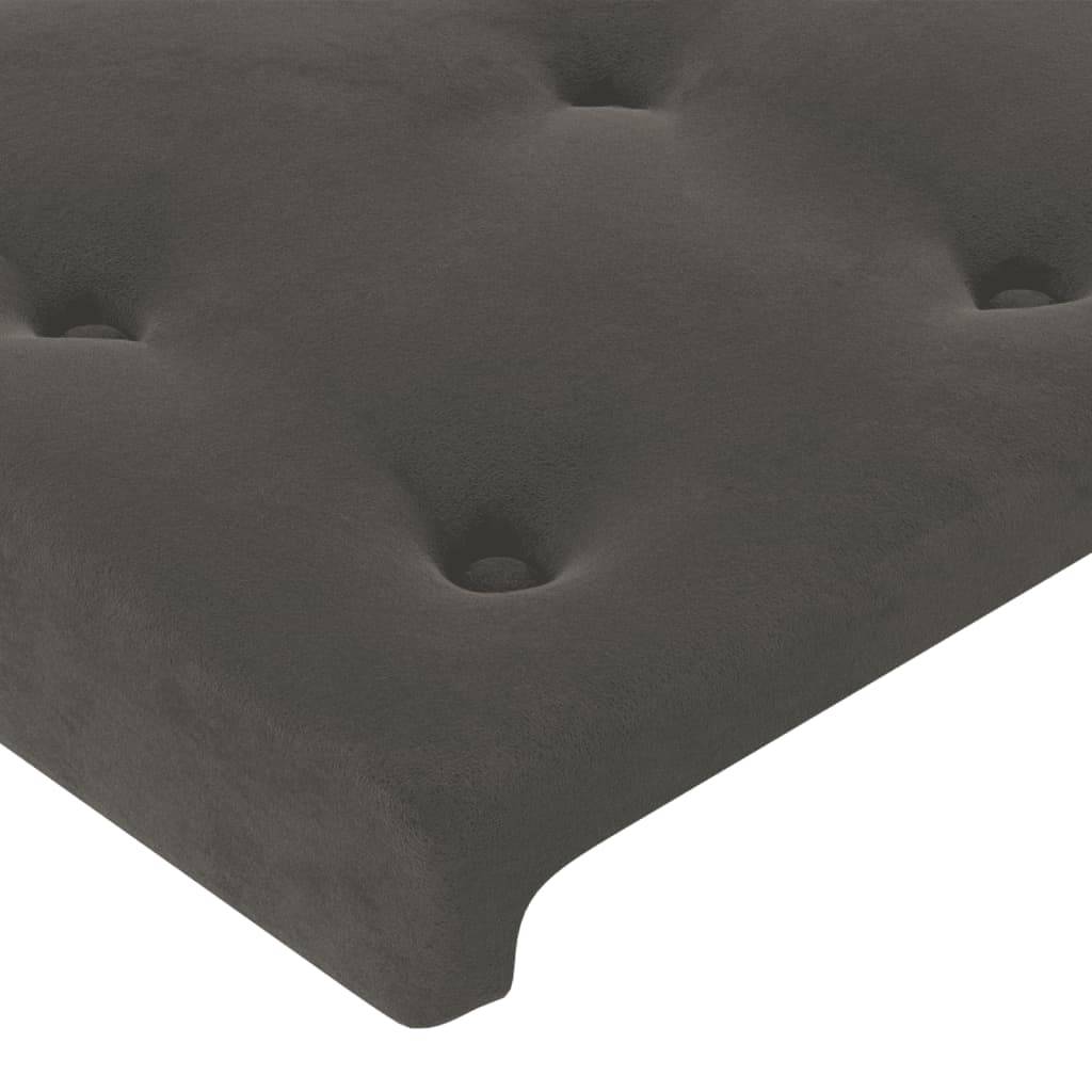 vidaXL Kopfteile 2 Stk. Dunkelgrau 80x5x78/88 cm Samt