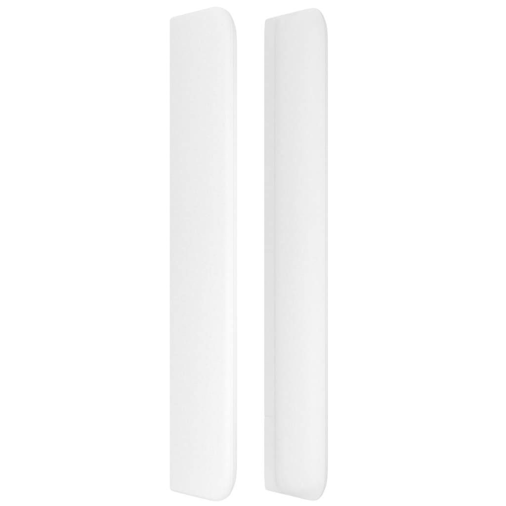 vidaXL Kopfteil mit Ohren Weiß 203x16x118/128 cm Kunstleder