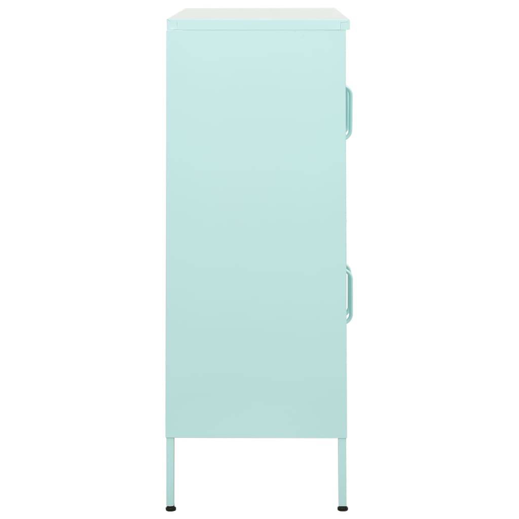 vidaXL Lagerschrank Minzgrün 80x35x101,5 cm Stahl