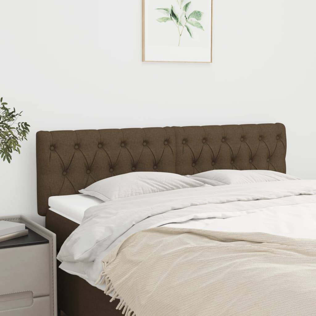 vidaXL Kopfteile 2 Stk. Dunkelbraun 80x7x78/88 cm Stoff