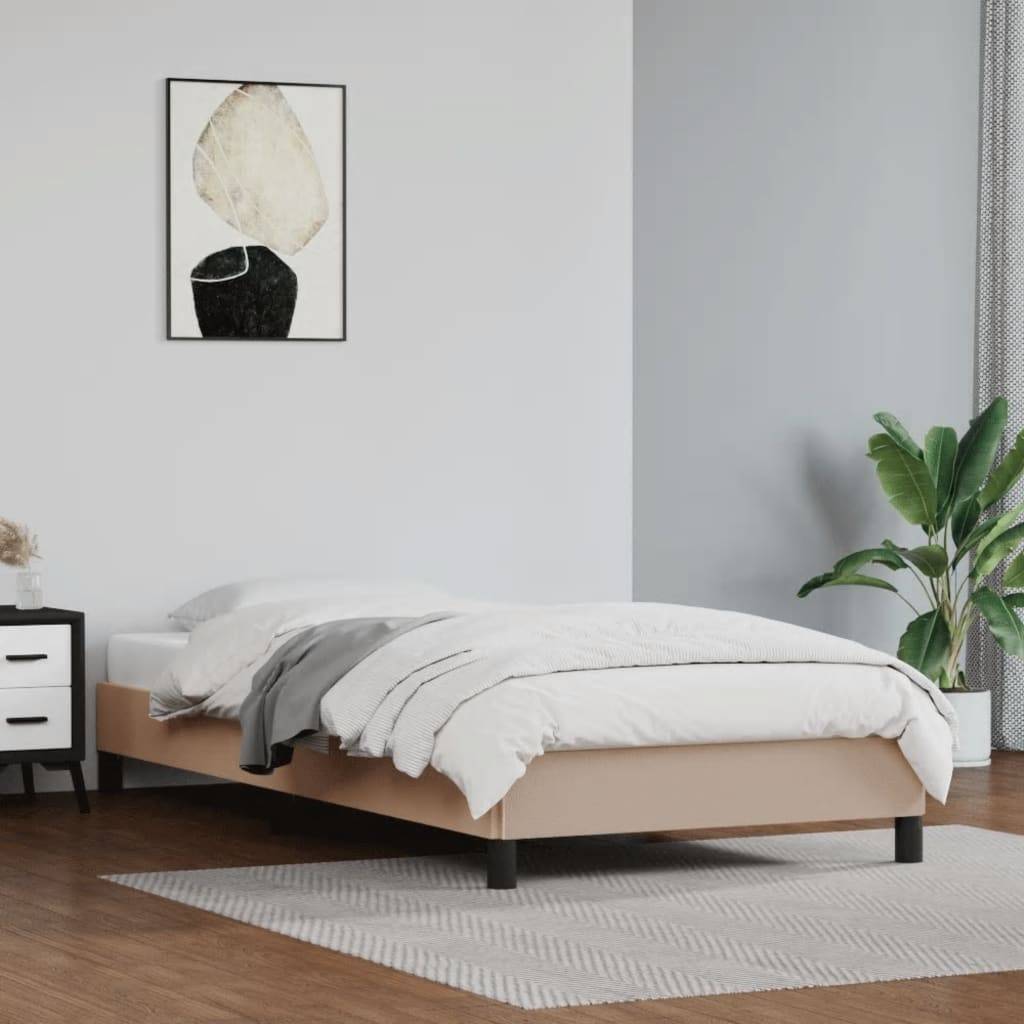 vidaXL Bettgestell Cappuccino-Braun 80x200 cm Kunstleder