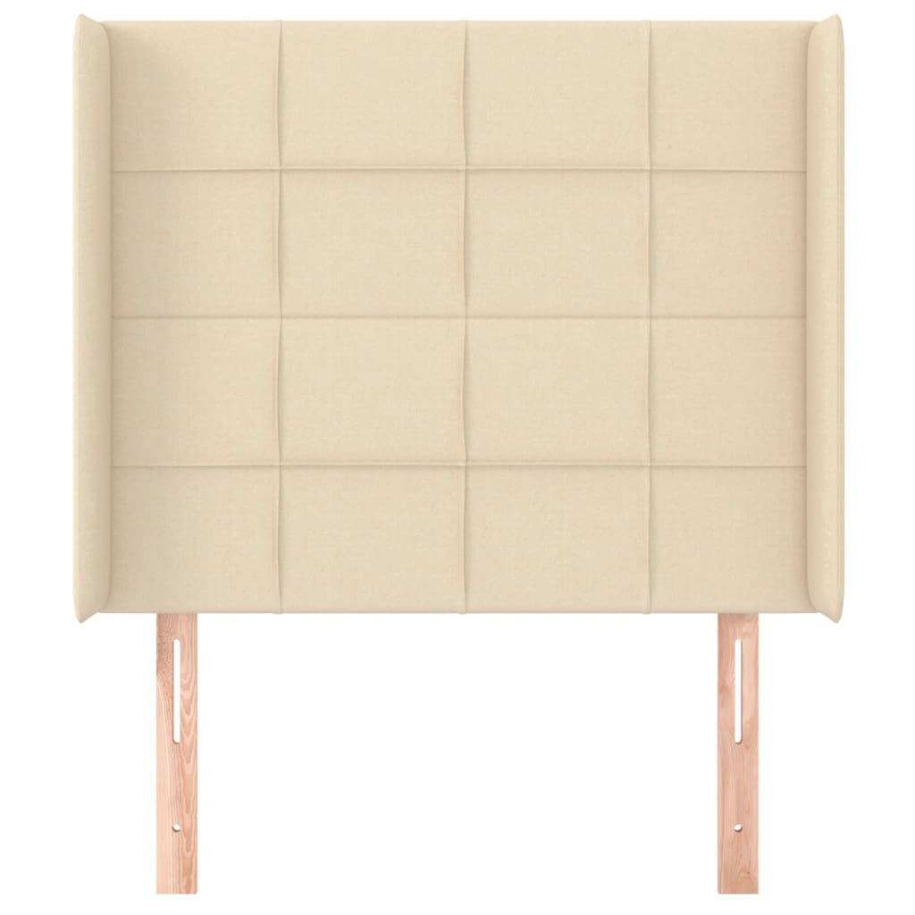 vidaXL Kopfteil mit Ohren Creme 83x16x118/128 cm Stoff