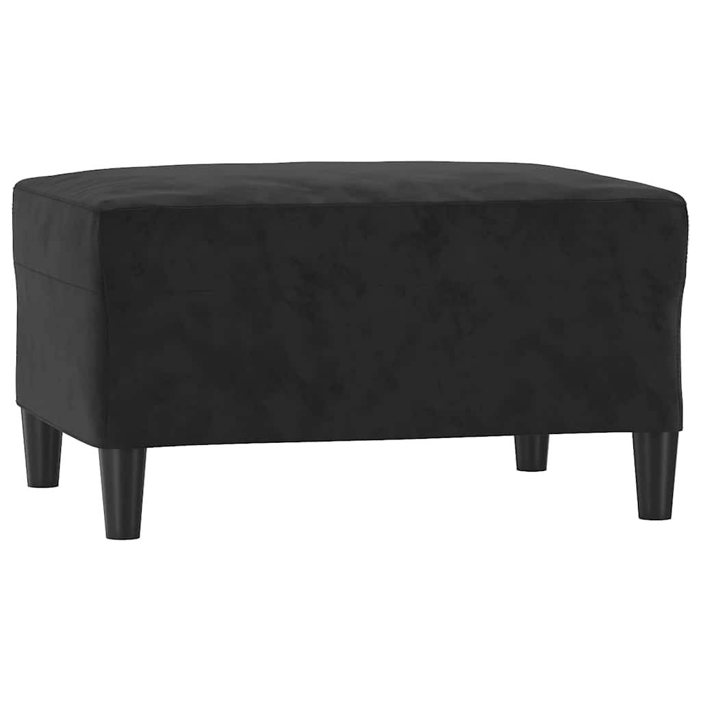 vidaXL Fußhocker Schwarz 70x55x41 cm Samt