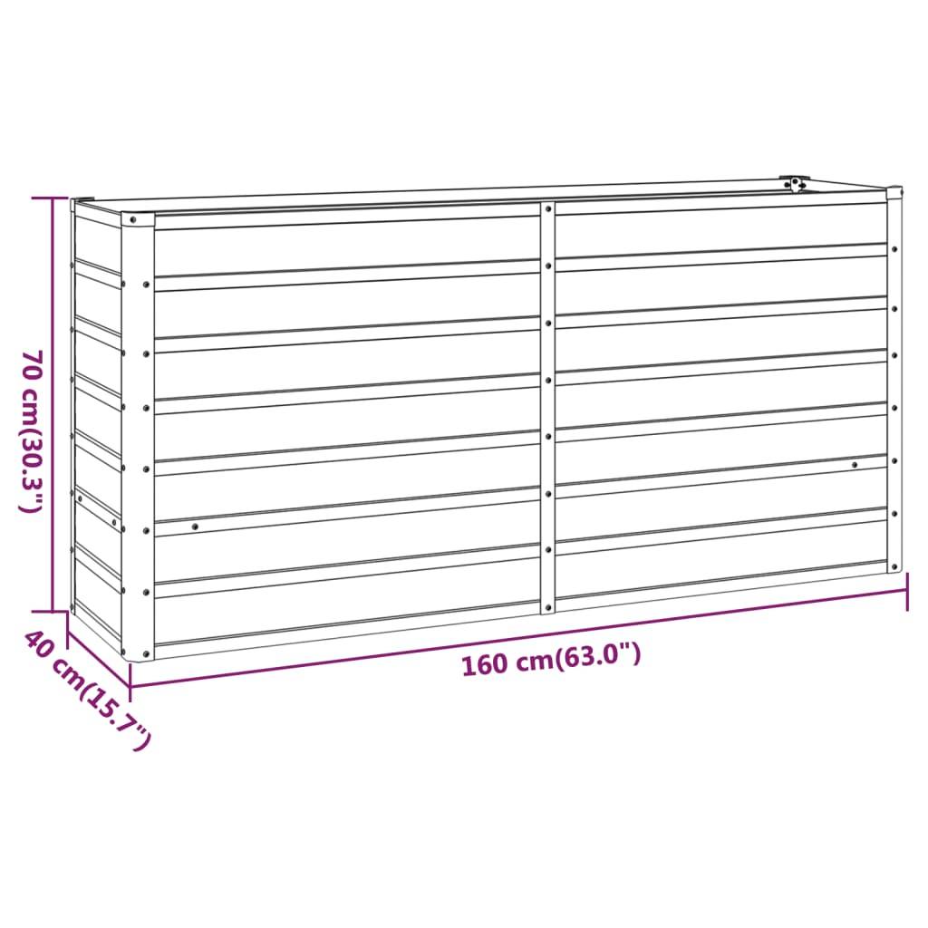 vidaXL Hochbeet Rostig 160x40x77 cm Cortenstahl