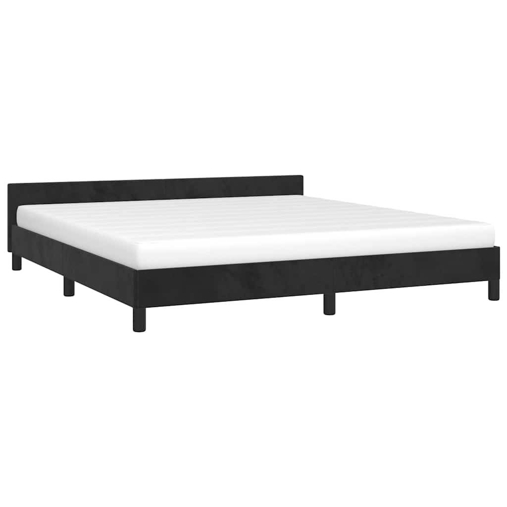 vidaXL Bettgestell ohne Matratze Schwarz 180x200 cm Samt