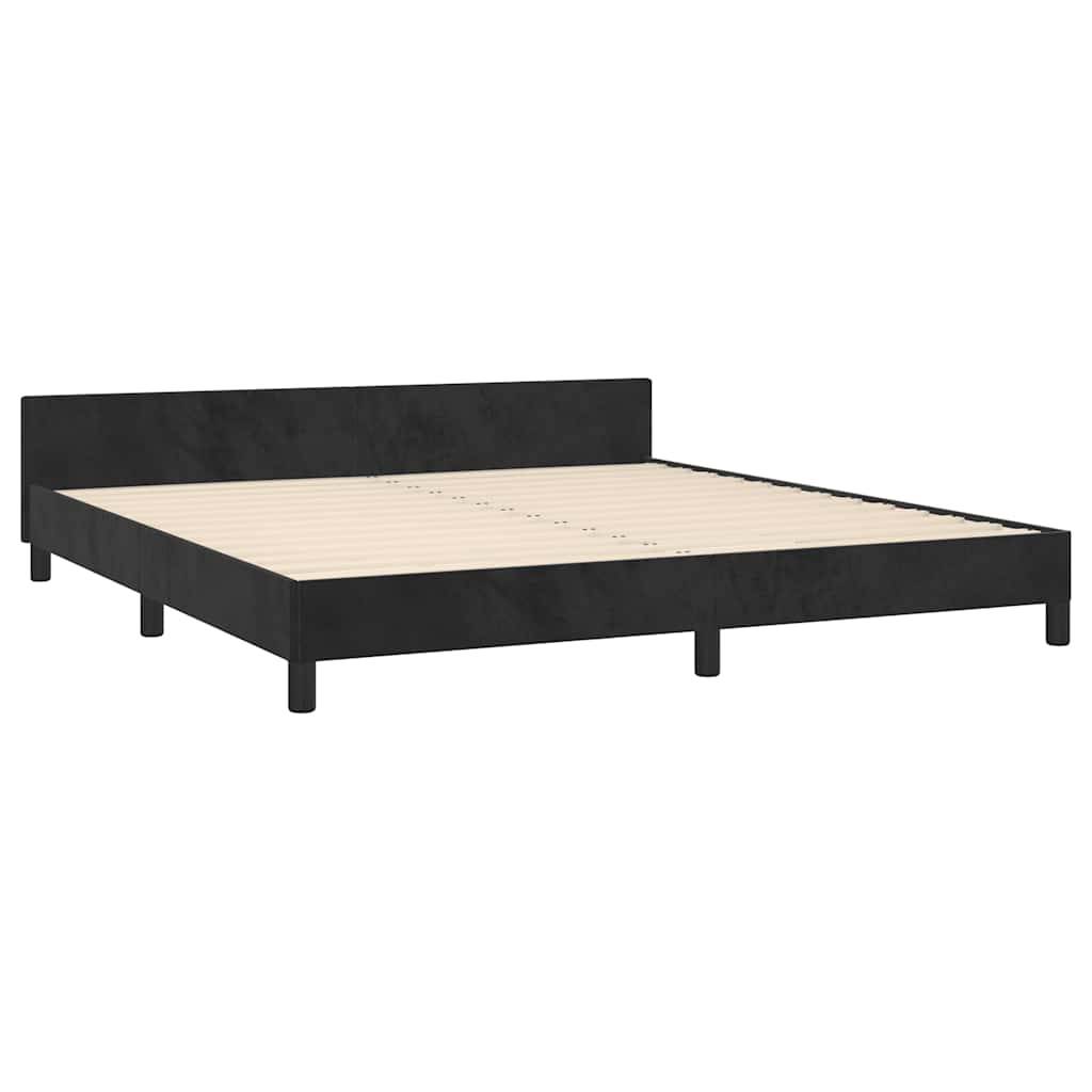 vidaXL Bettgestell ohne Matratze Schwarz 180x200 cm Samt