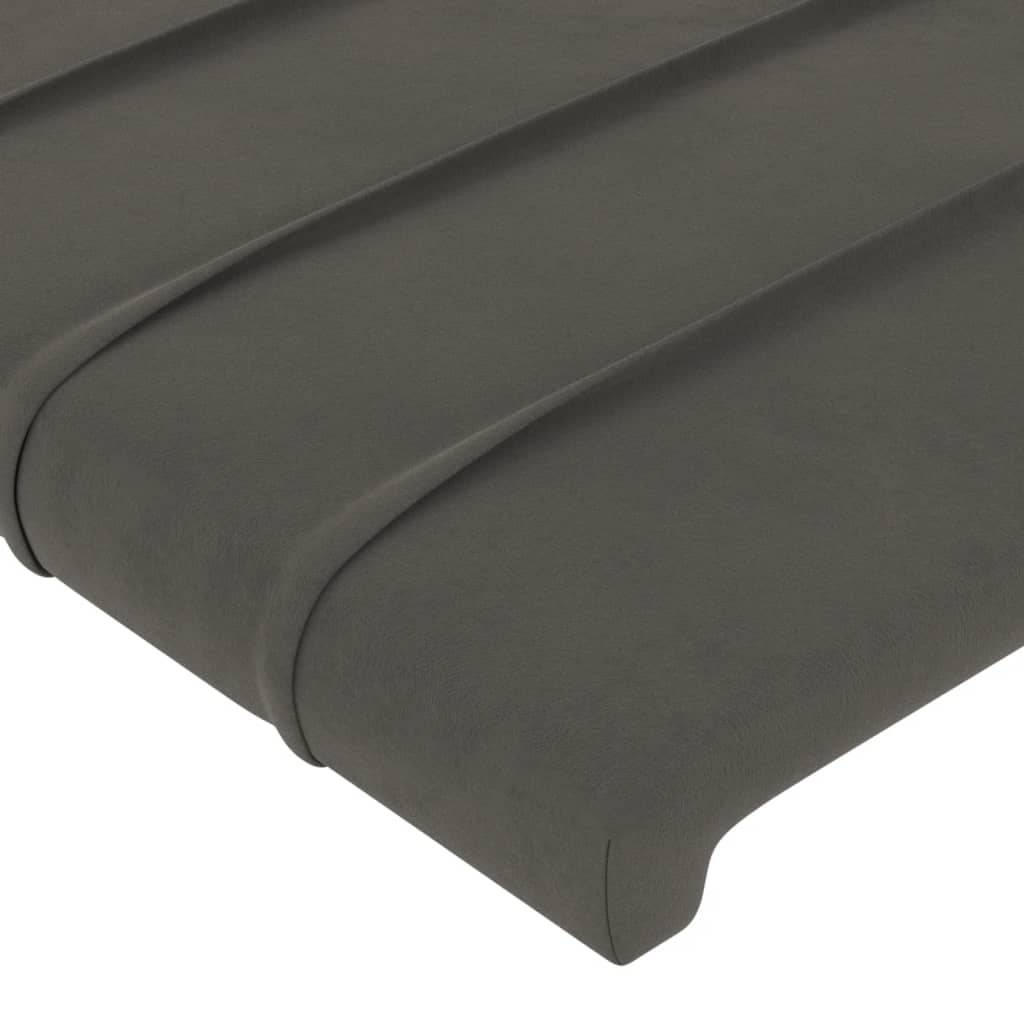 vidaXL Kopfteile 4 Stk. Dunkelgrau 80x5x78/88 cm Samt