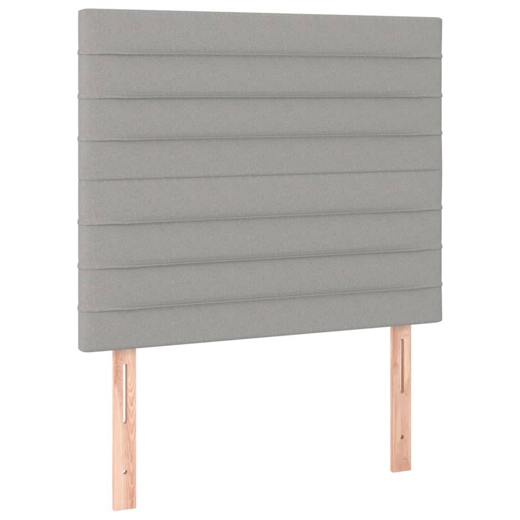 vidaXL Kopfteile 2 Stk. Hellgrau 90x5x78/88 cm Stoff