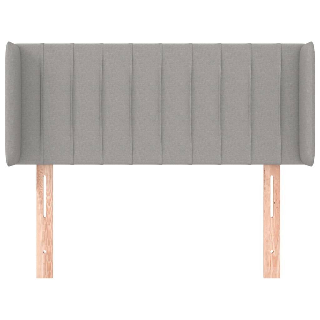 vidaXL Kopfteil mit Ohren Hellgrau 83x16x78/88 cm Stoff