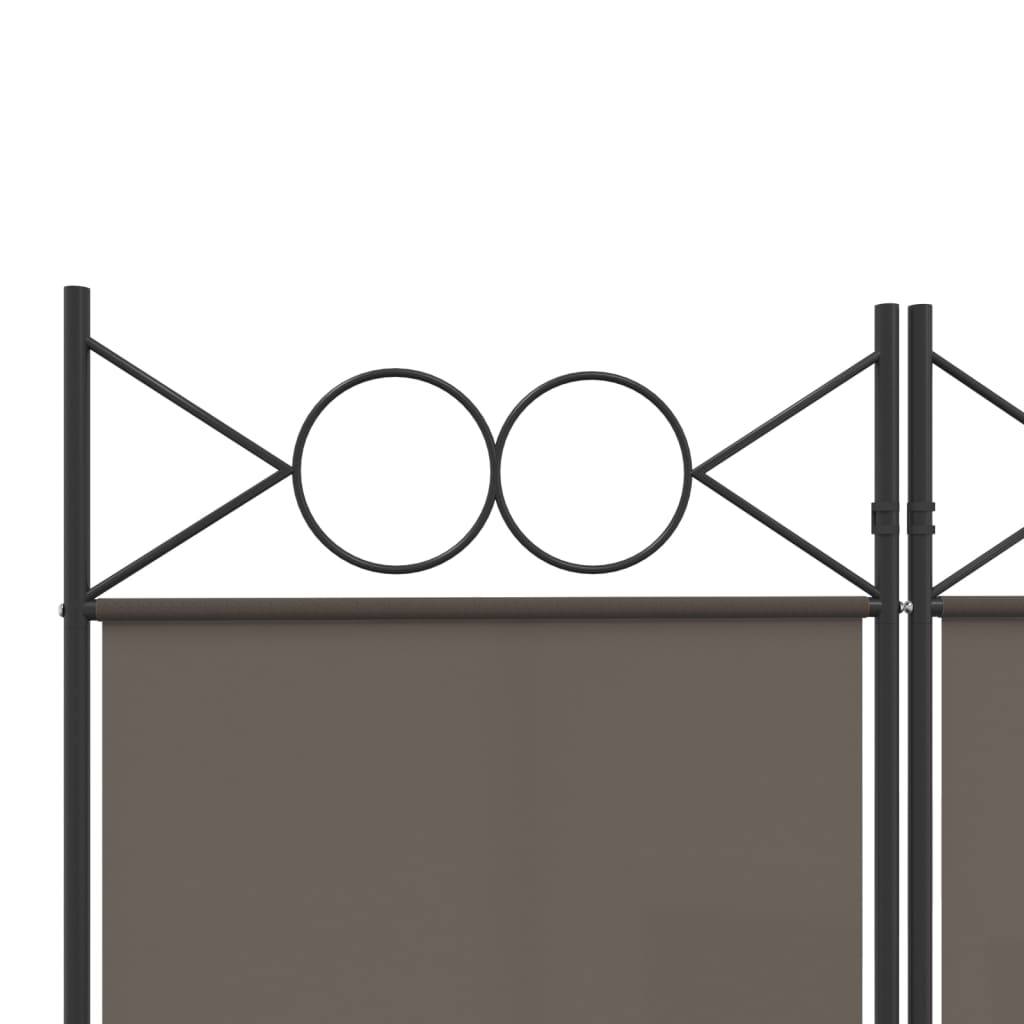 vidaXL 3-tlg. Paravent Anthrazit 120x200 cm Stoff