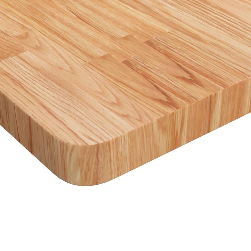 vidaXL Tischplatte Quadratisch Hellbraun 70x70x4cm Behandelte Eiche