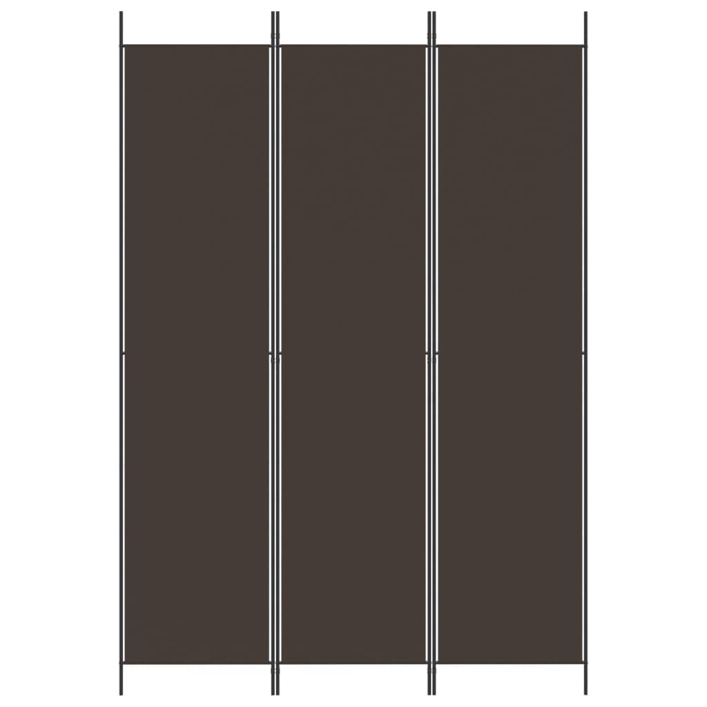 vidaXL 3-tlg. Paravent Braun 150x220 cm Stoff