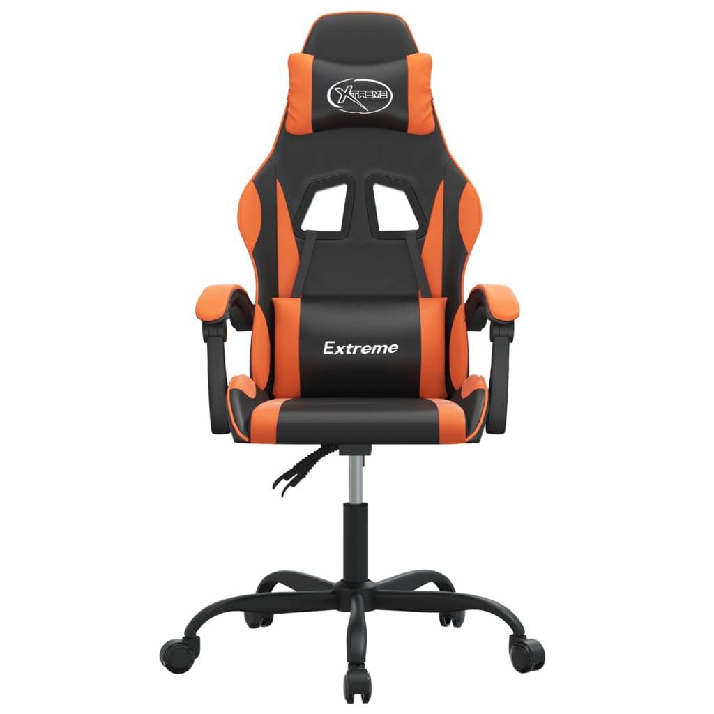 vidaXL Gaming-Stuhl Schwarz und Orange Kunstleder