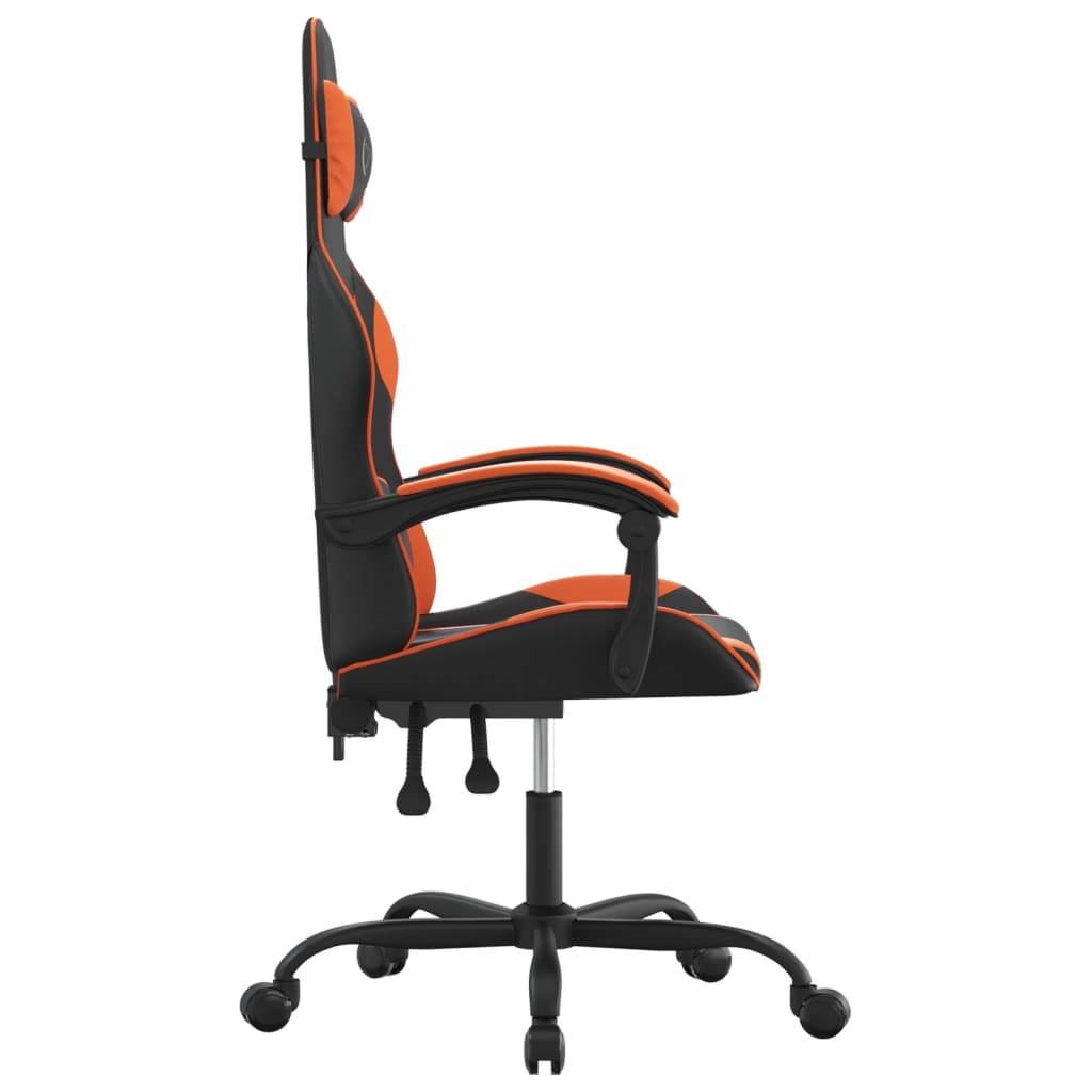 vidaXL Gaming-Stuhl Drehbar Schwarz und Orange Kunstleder